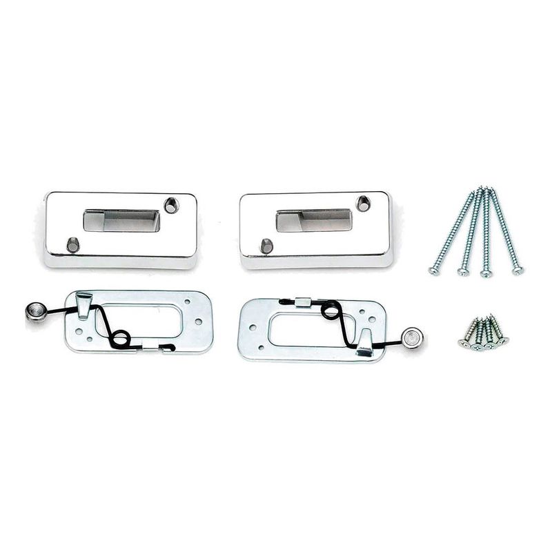 1969 Camaro Firebird Headrest Escutcheon / Locks -  Chrome - Pair