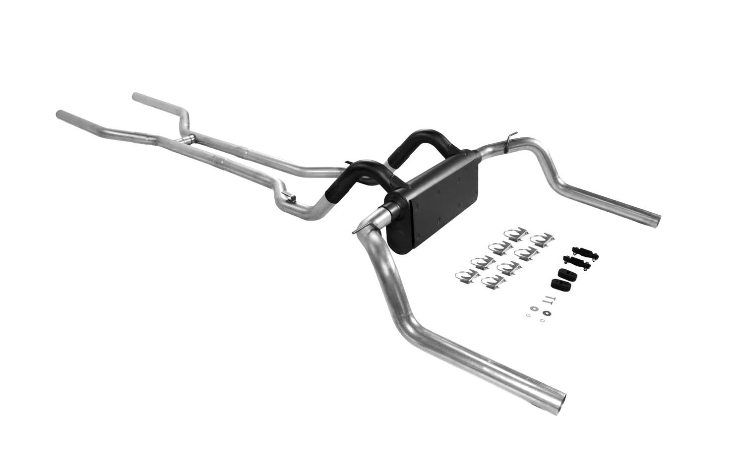 1967-74 Camaro Firebird, 68-74 Nova Flow Master Aluminized Steel Cross-Member Back  2.5&quot; Exhaust Kit