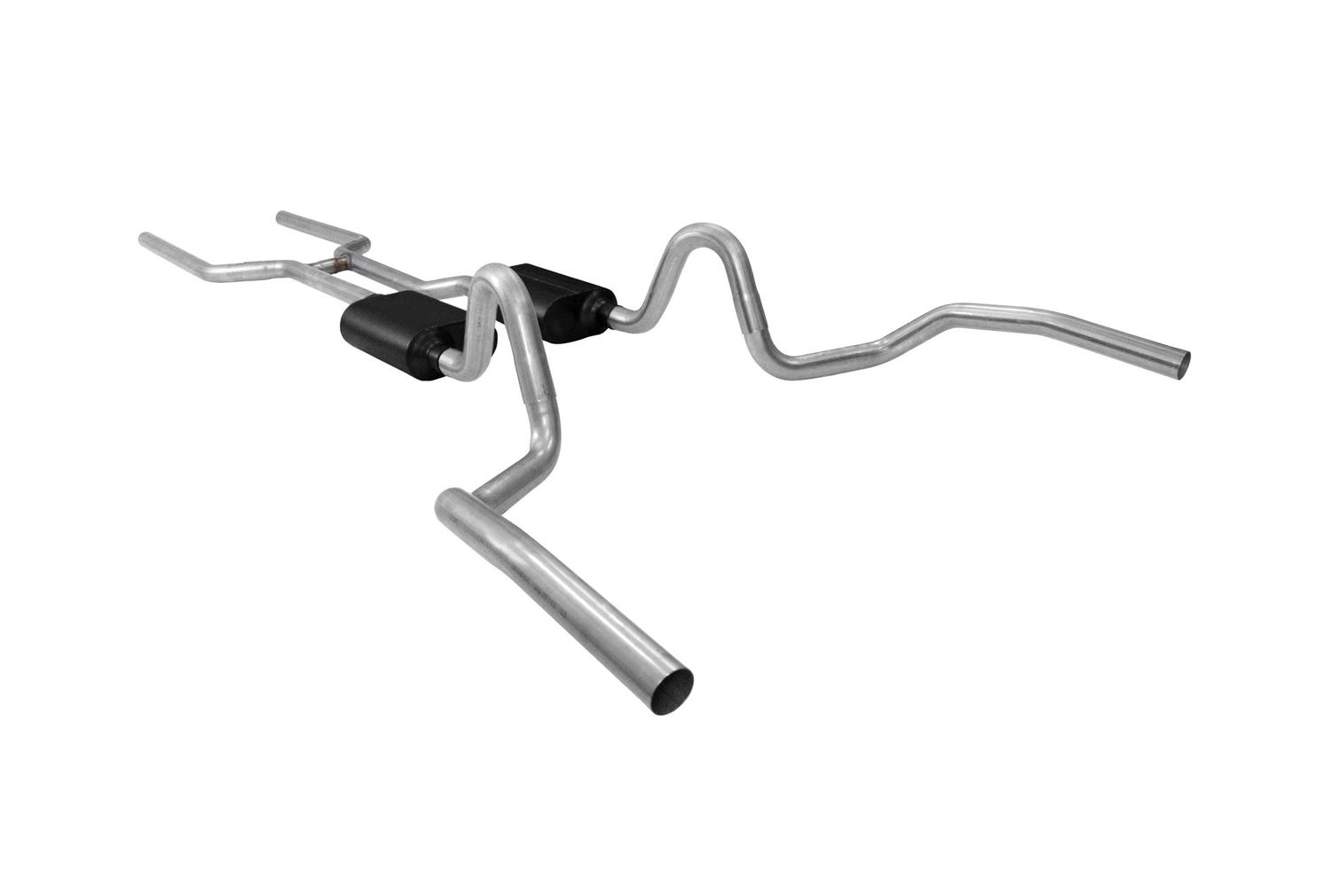 1968-72 Chevelle Flow Master Cross-Member Back 2.5&quot; Stainless Exhaust Kit