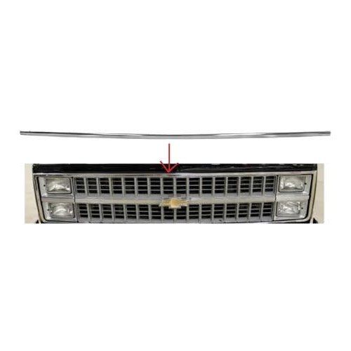 Upper Grille Molding 1981-82 Chevy Truck, C/K 10
