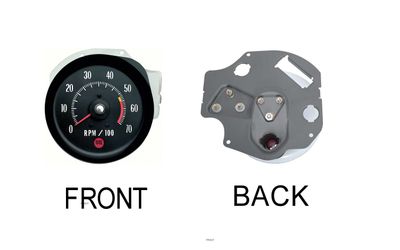 1971-72 Chevelle, El Camino, Monte Carlo Tachometer with 5500 RPM Redline