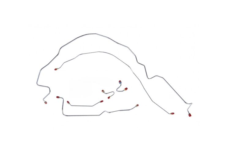 1964-67 Chevelle 4-Wheel Disc Stainless Steel Brake Line Set for Wilwood Brakes &amp; Adjustable Valve