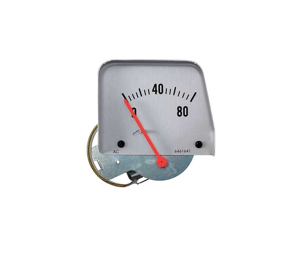 1968-69 Camaro Console Oil Pressure Gauge ; Silver Faced