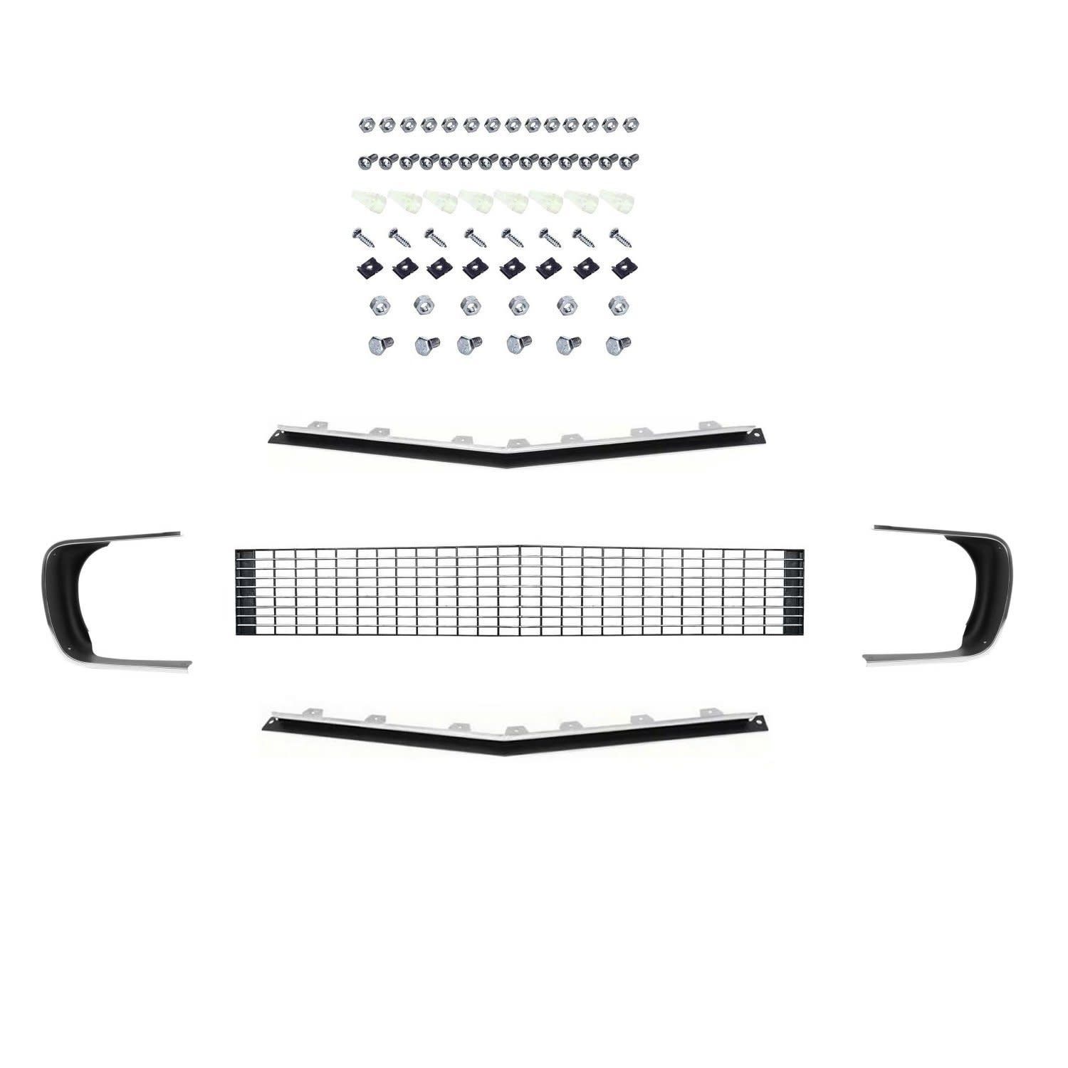 1967-68 Camaro RS Grille Kit with Chrome Accent Grille