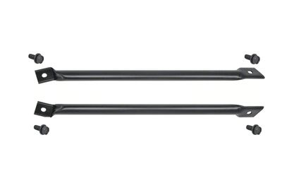 Fender to Radiator Bars with Hardware; Black; Pair;  1967-69 Camaro; 1967-69 Firebird