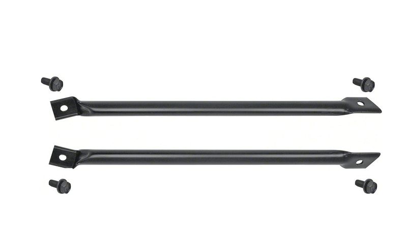 Fender to Radiator Bars with Hardware; Black; Pair;  1967-69 Camaro; 1967-69 Firebird