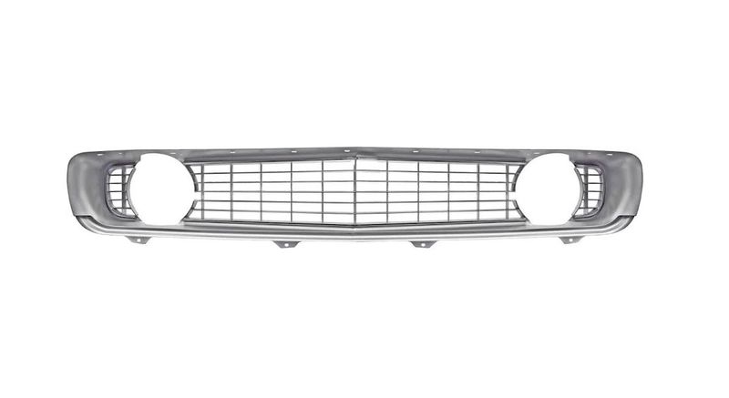 1969 Camaro; Standard Silver Grille with Trim Installed