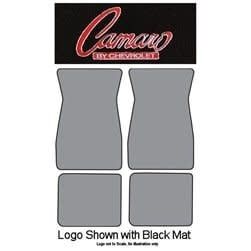 1967-69 Camaro Floor 4-pc Mat -Black - "Camaro By Chevrolet"