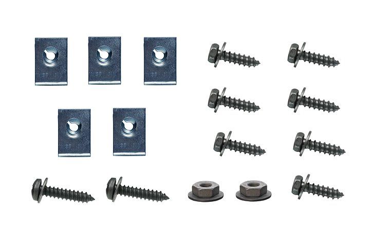 1969 Camaro; Dash Instrument Bezel Hardware Screw Set; 16-Piece Kit