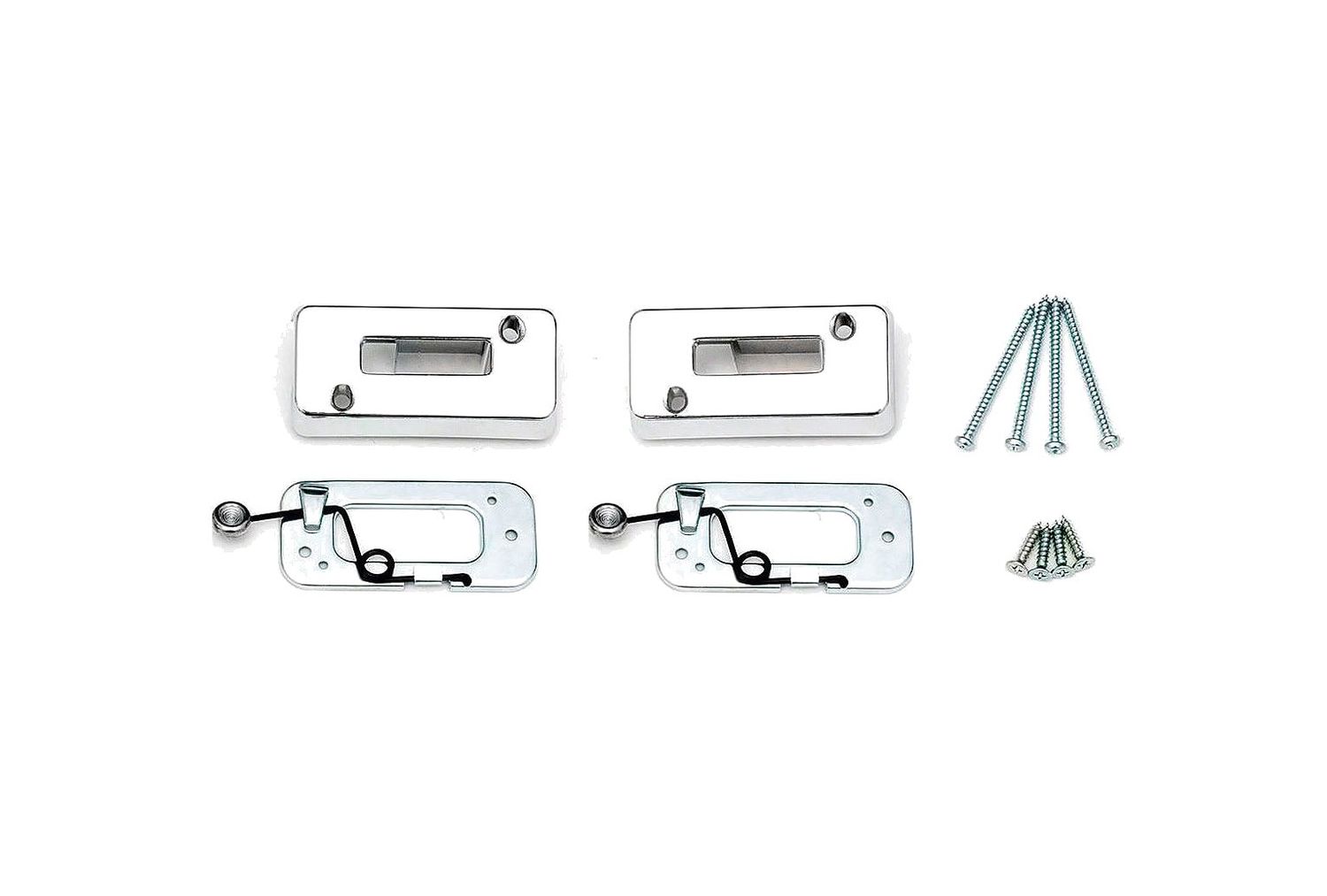 1969 Camaro Firebird Headrest Escutcheon / Locks -  Chrome - Pair