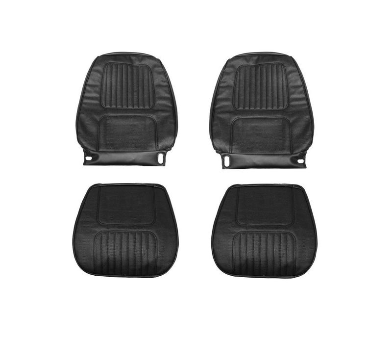 1970 Camaro; Standard Front Bucket Seat Upholstery; Pair; Black