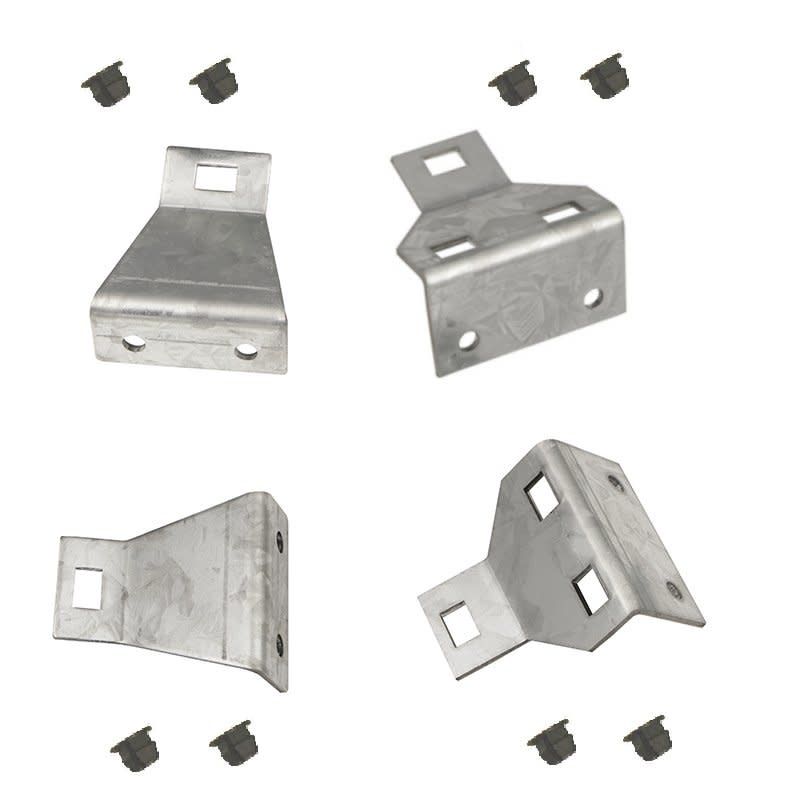 1969 Chevelle Lower Grille Brackets with Plastic Insert Nuts - 4-Piece