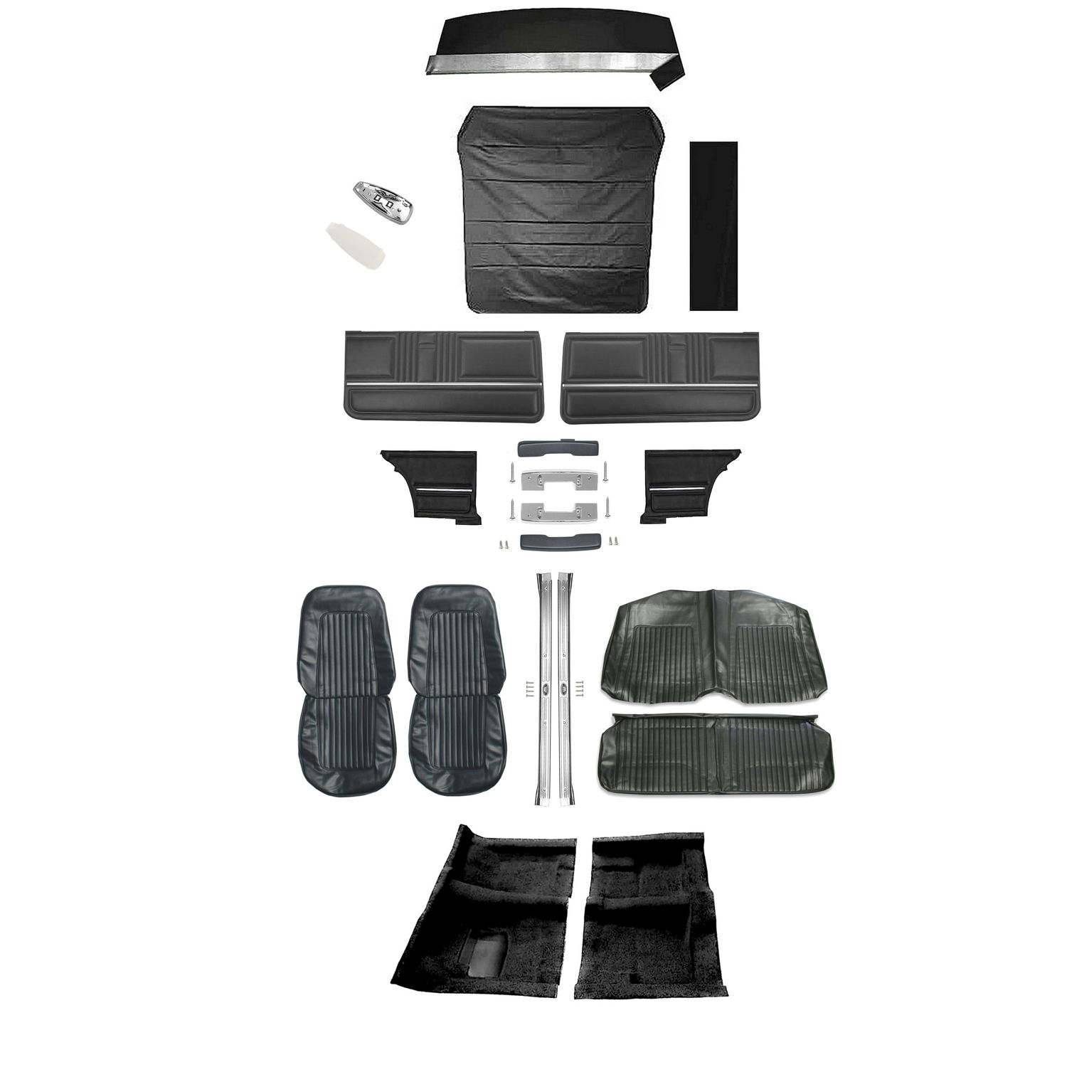 1967 Camaro Coupe Standard Interior Kit - Black