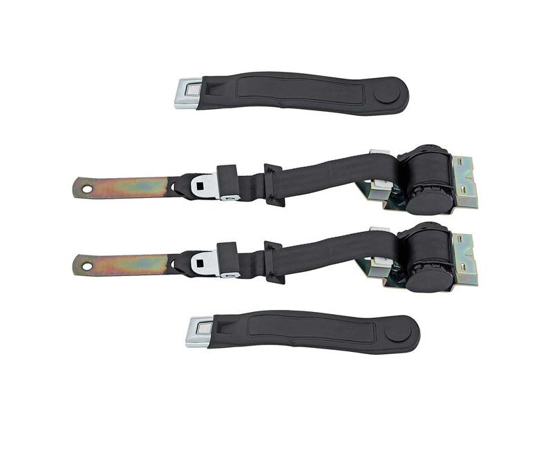 1974-81 Camaro; 1974-81 Firebird; 1974-79 Nova; Front Seatbelts Only - Black