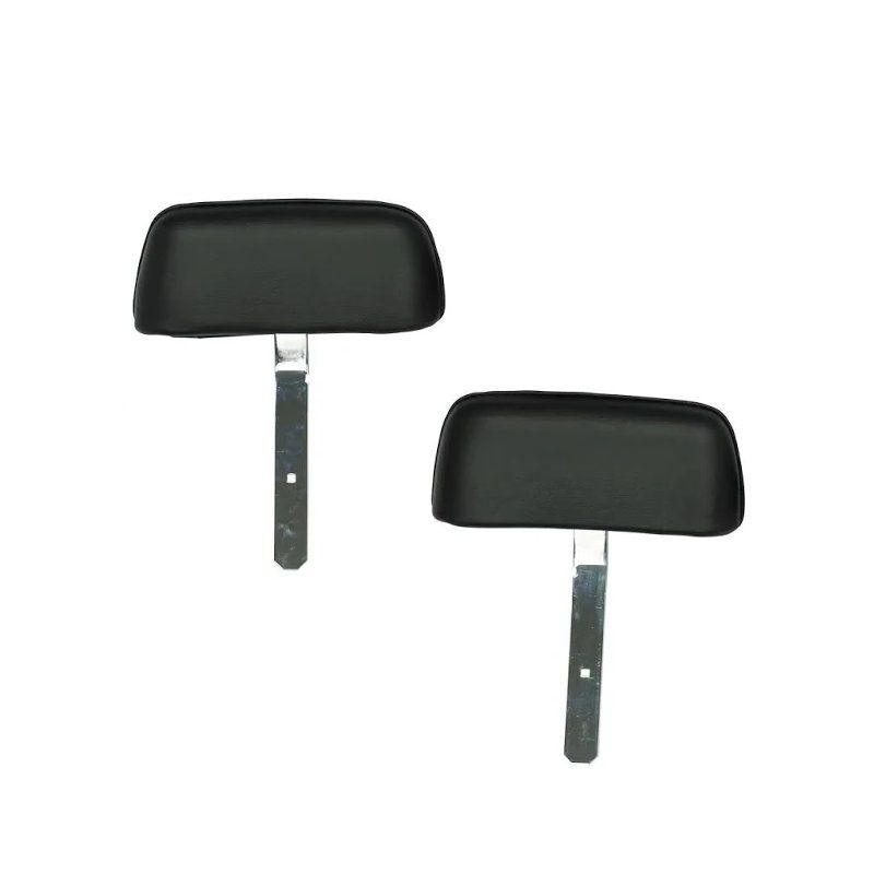 1969 Camaro Firebird Curved Bar Seat Headrest - Black - Pair
