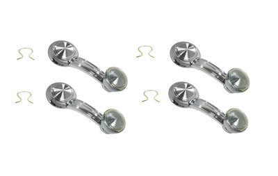 1970-81 Camaro; 1970-81 Firebird; 1968-72 Chevelle ; Window Crank Handle 4-Pc Set - Clear Knob
