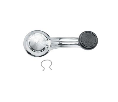 Black Knob Window Crank Handle w/Clip; 1967-81 Camaro; 1967-81 Firebird; 1968-72 Chevelle