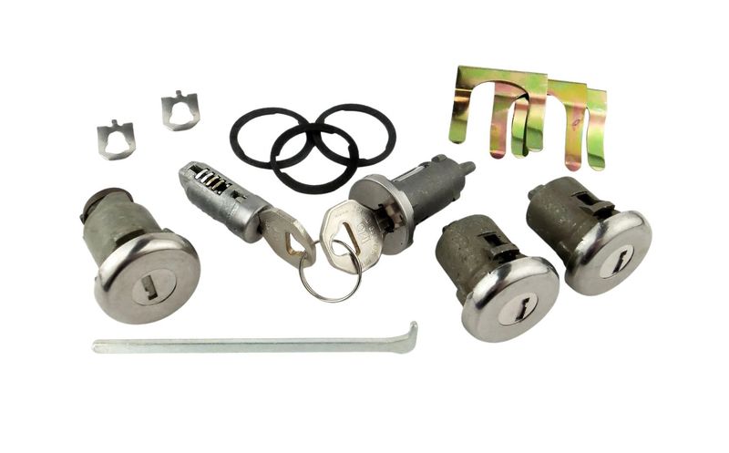 1966 Chevelle Door, Ignition, Trunk and Glove Box Lock Set with Clips