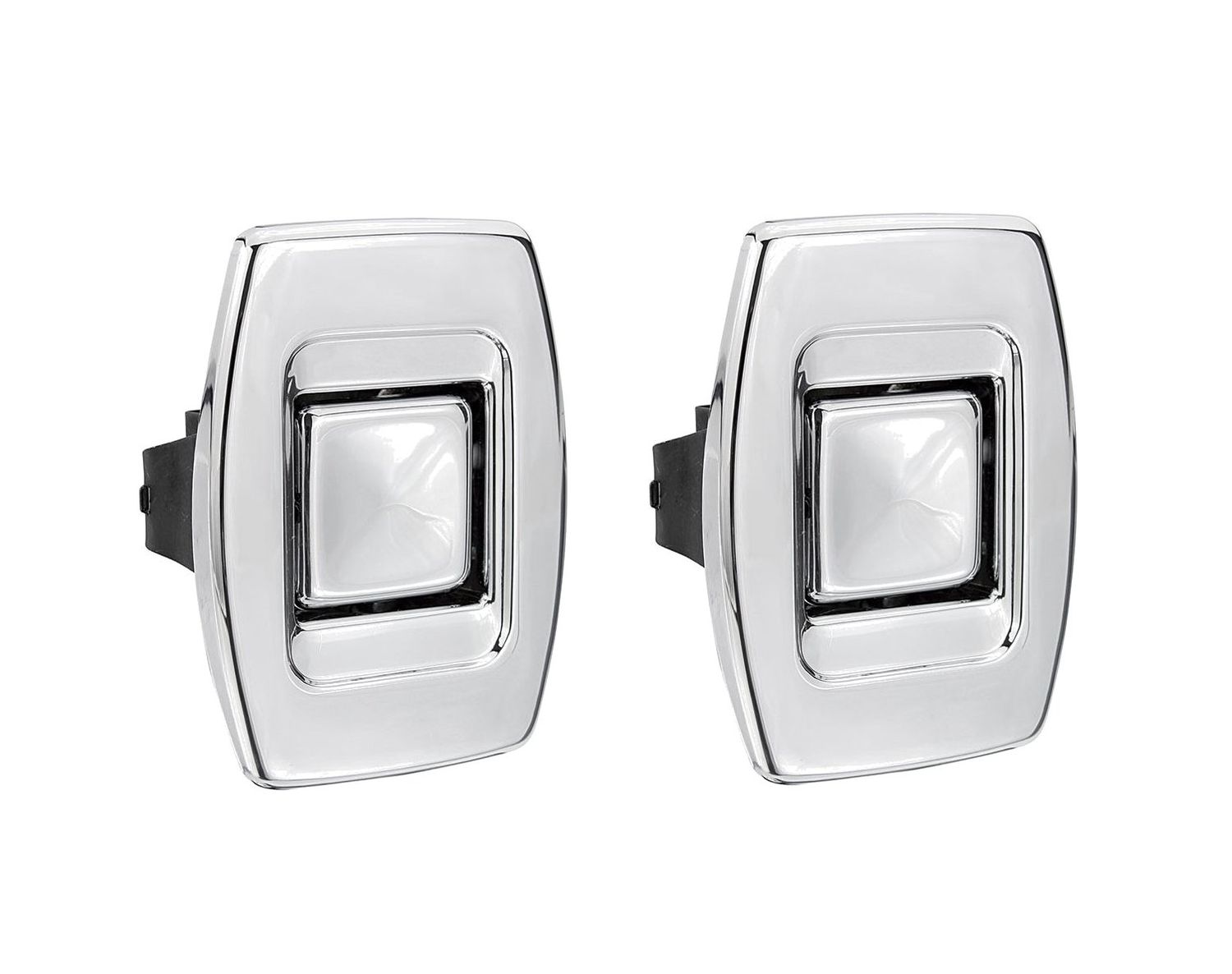 1969-72 Chevelle; 1969-72 GM A-Body; Bucket Seat Back Chrome Release Buttons; Pair