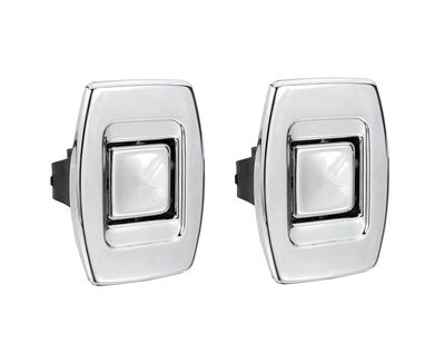 1969-72 Chevelle; 1969-72 GM A-Body; Bucket Seat Back Chrome Release Buttons; Pair