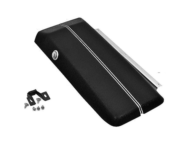 1970-72 Chevelle Console Lid w/ Button &amp; Hinge w/ Catch Plate &amp; Mounting Screws