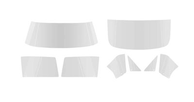 1967 Camaro; 1967 Firebird Coupe Glass Kit; 8-Piece Kit  Clear