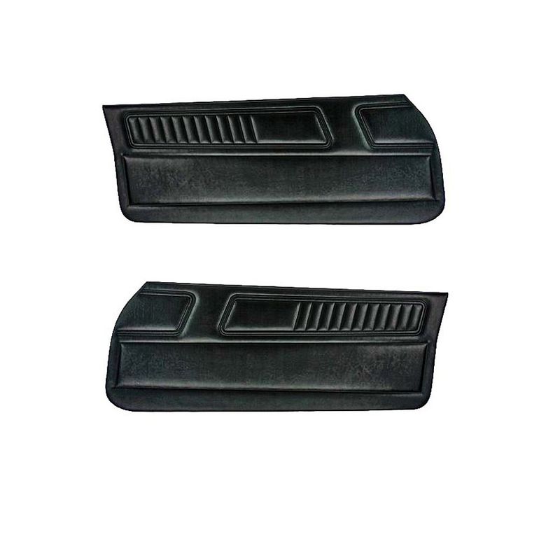 1970-71 Camaro; Standard Front Door Panel Pair; Black