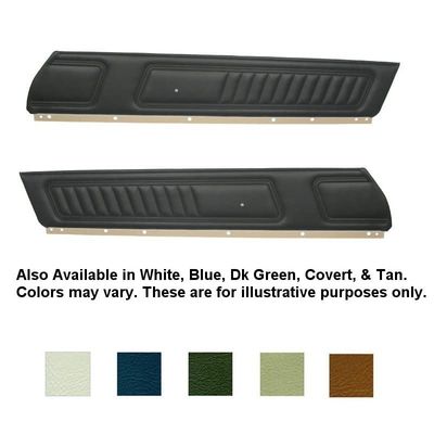 1972 Camaro; Front Door Panels;  Pair;  Black