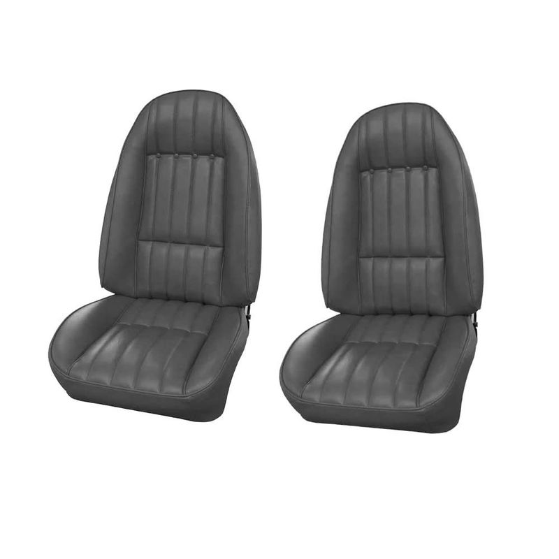 1978-79 Camaro; Standard Front Bucket Seat Upholstery; Black; Zipper Back Covers