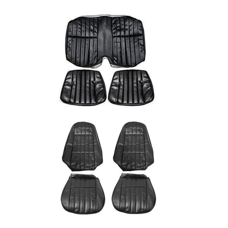 1979 Camaro; Front Bucket and Rear Seat Upholstery Set; Black