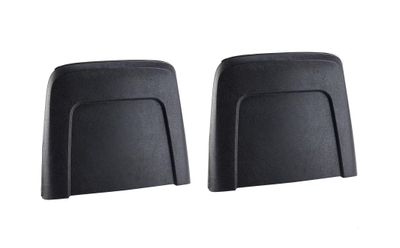 1967 Chevelle Plastic Seat Backs w/ Chrome Trim &amp; Endcaps, Pair, Back
