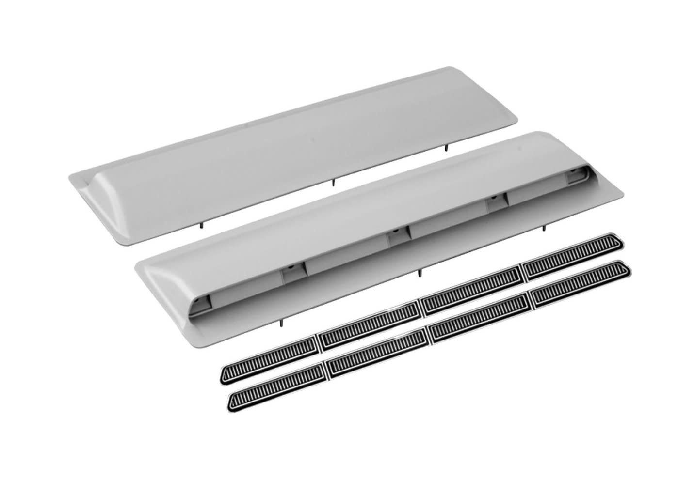 1966 Chevelle Hood Louvers w/Inserts