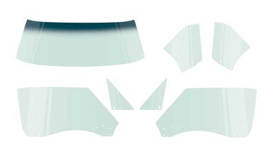 1967 Camaro; 1967 Firebird; Convertible Glass Kit; 7-Piece Kit Tinted