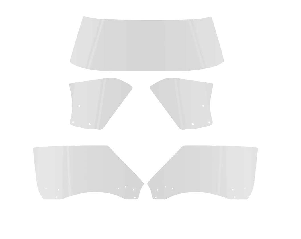 1968-69 Camaro Firebird Convertible Glass 5-Piece Kit - CLEAR