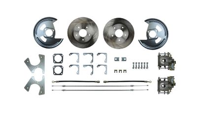 1967 Camaro Rear Disc Brake Kit w/o Staggered Shocks w/ Drilled &amp; Slotted