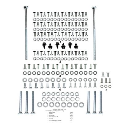 Truck Bed Assembly &amp; Mounting Hardware; 234 -Pieces; 1973-87 Chevy GMC C/K Pickup