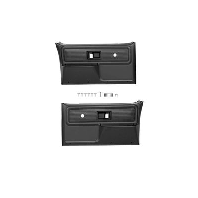 Molded Door Panels with Windowfelts and Hardware; 1977-80 Chevy Truck C/K 10
