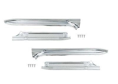 Front 4 Piece Carpet Sill Plate Set; 1973-89 Chevy GMC Crew Cab and Suburban