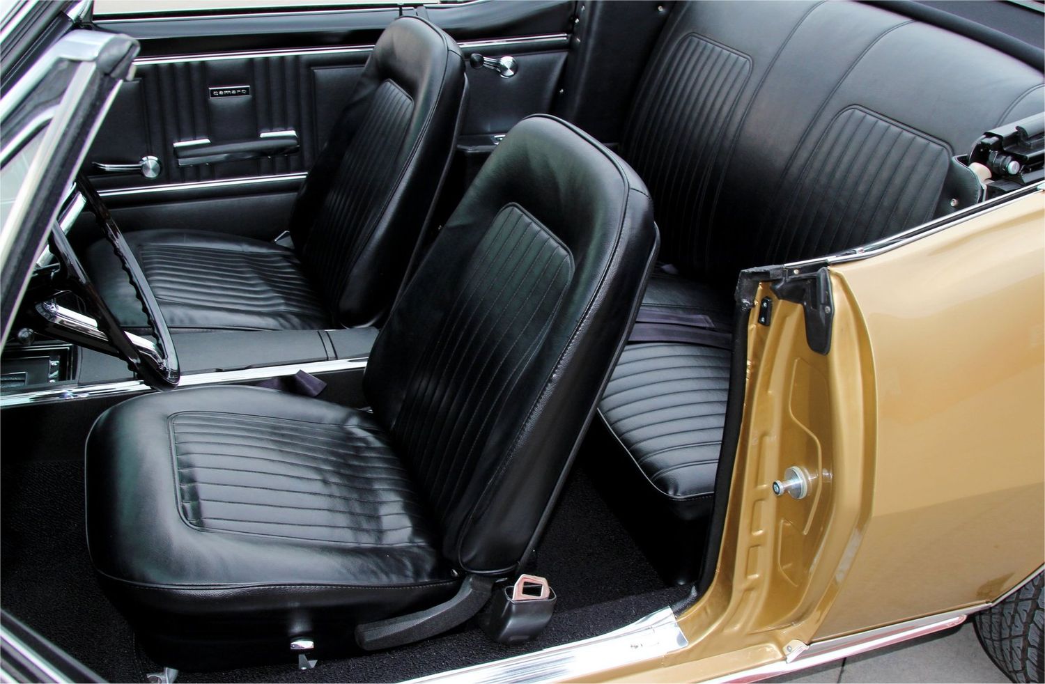1967 Camaro Convertible Standard Stage 3 Interior Kit without AC; Black