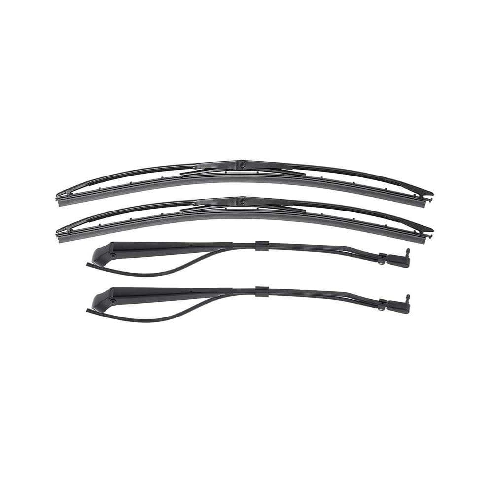 18" Black Wiper Arms and Blade Kit with Washer Nozzles; 1985-91 Chevy Truck C/K 10