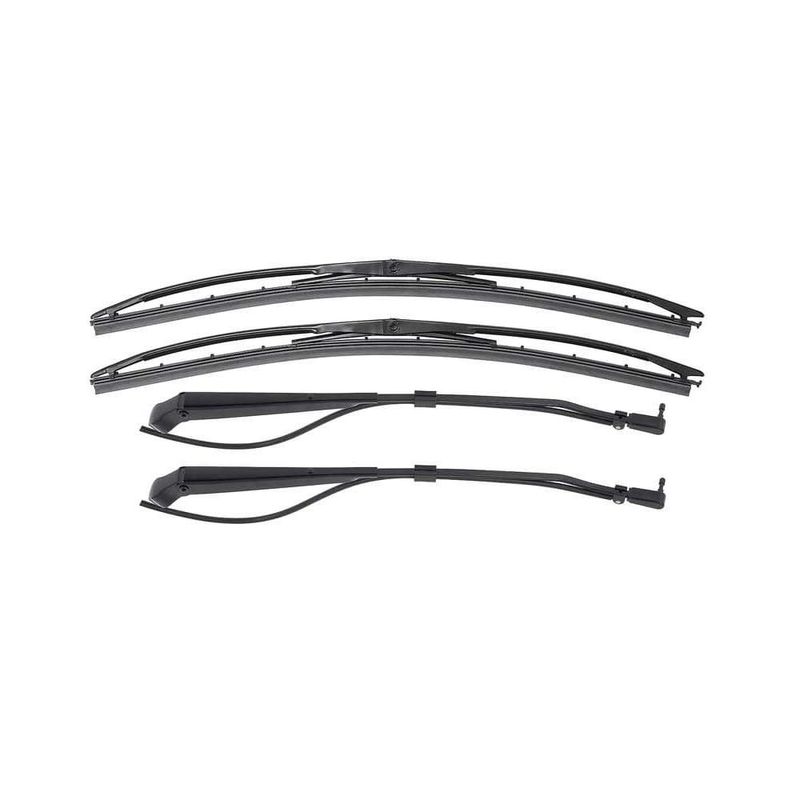 18" Black Wiper Arms and Blade Kit with Washer Nozzles; 1985-91 Chevy Truck C/K 10