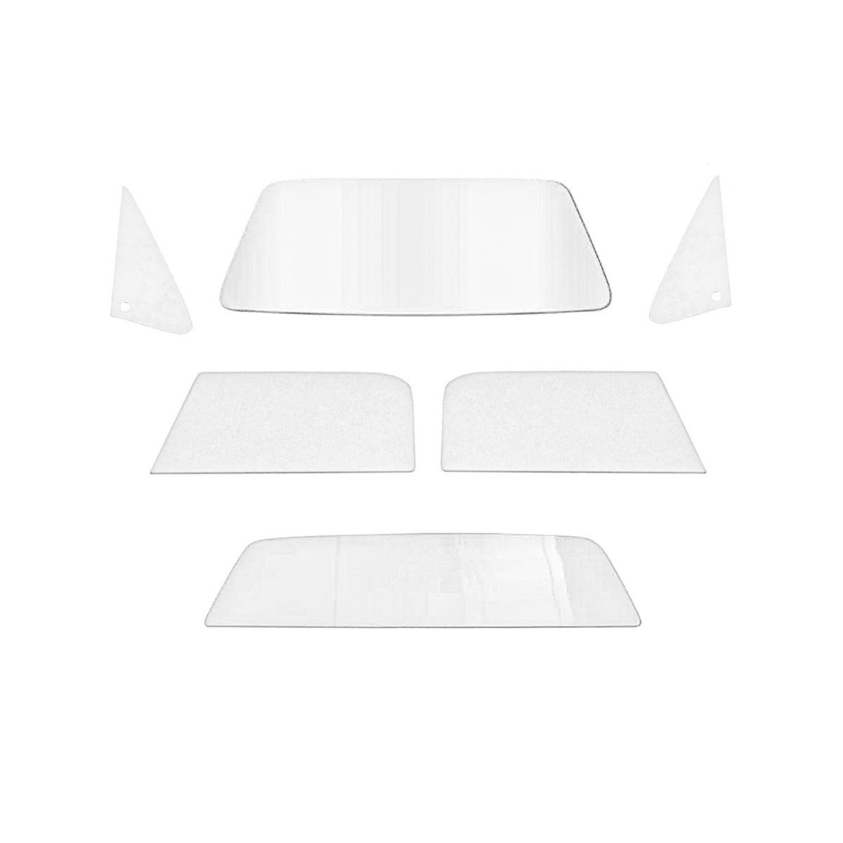 Clear Glass Kit, 6-Pieces; 1976-80 Chevy GMC Pickup Truck C / K
