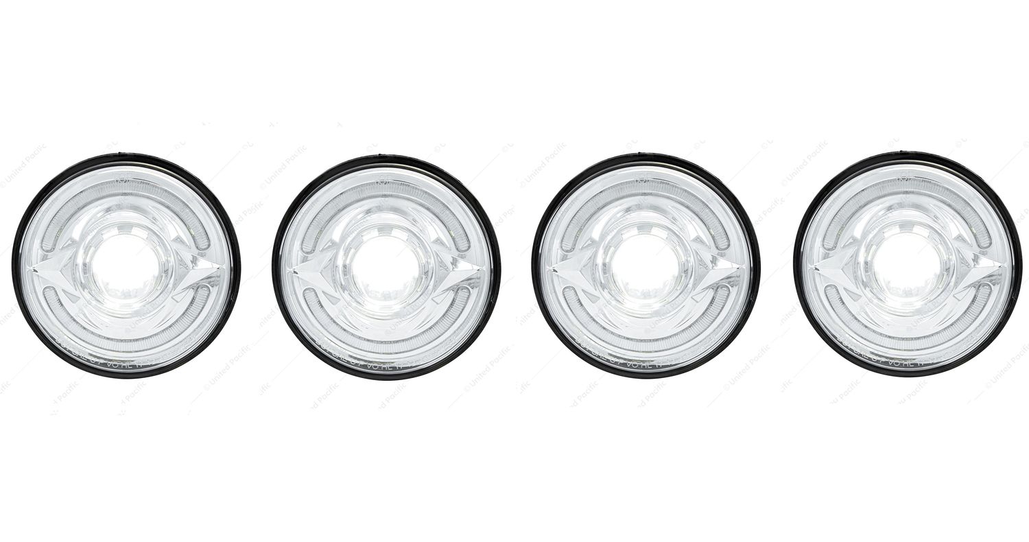 5-3/4' Round High &amp; Low Beam LED Head light w/ 60 High Power LED - 4 LED Lamp Kit