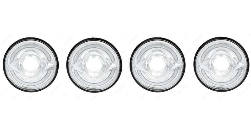 5-3/4' Round High &amp; Low Beam LED Head light w/ 60 High Power LED - 4 LED Lamp Kit