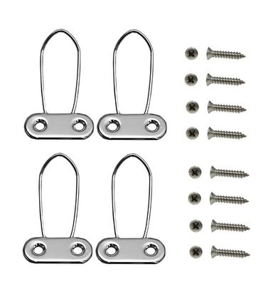 1968-70 Camaro Firebird; 1969-72 Chevelle; 1970-72 Nova Shoulder Belt Clip Retainer 4-Pc Set with Screws