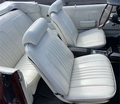 Convertible Front Bucket &amp; Rear Seat Cover Set - White; 1971-72 Chevelle
