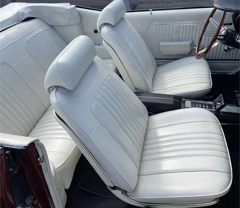 Convertible Front Bucket &amp; Rear Seat Cover Set - White; 1971-72 Chevelle