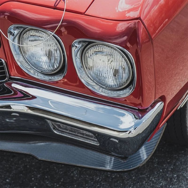 1970-72 Chevelle; 1970-72 El Camino; Pro Touring Front Spoiler with Hardware; Carbon Fiber Hydro Dipped