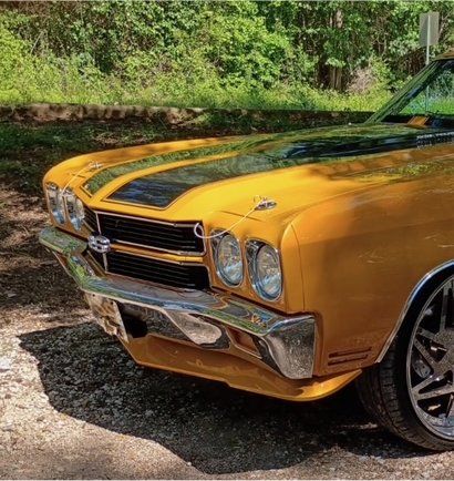1970-72 Chevelle; 1970-72 El Camino; Pro Touring Front Spoiler with Hardware; Black