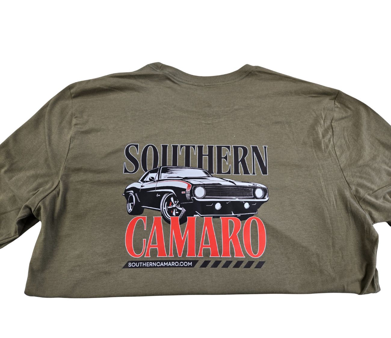 Long Sleeve Olive Green Camaro  XL Shirt